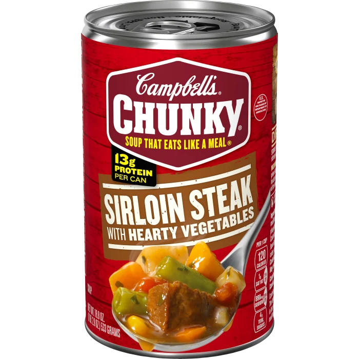 Campbell’s® Chunky® sopa de sirloin (solomillo) y vegetales (Campbell’s® Chunky® Sirloin Steak & Hearty Vegetables Soup)