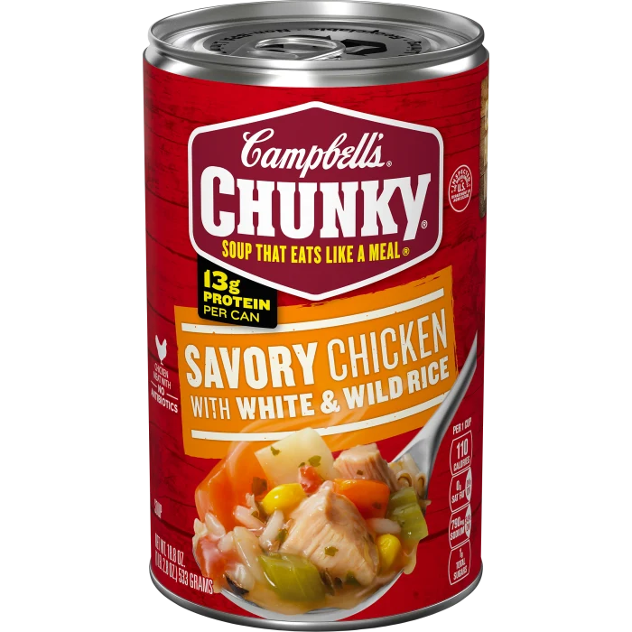 sopa de delicioso pollo con arroz blanco y arroz salvaje (Savory Chicken with White & Wild Rice Soup)