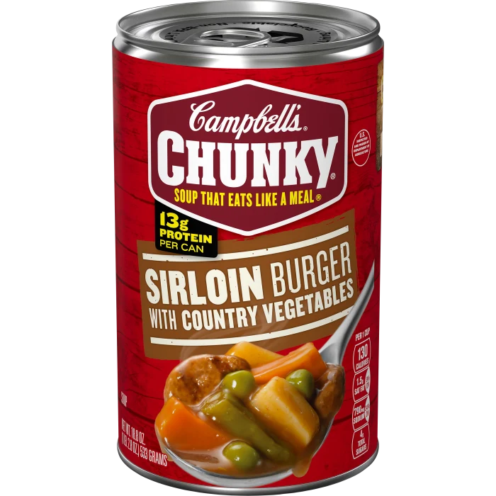 Sopa de hamburguesa de sirloin con vegetales (Sirloin Burger with Country Vegetables Soup)