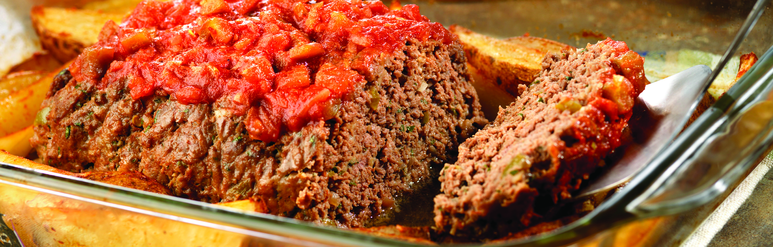Image of prepared Meatloaf with Roasted Garlic Potatoes recipe