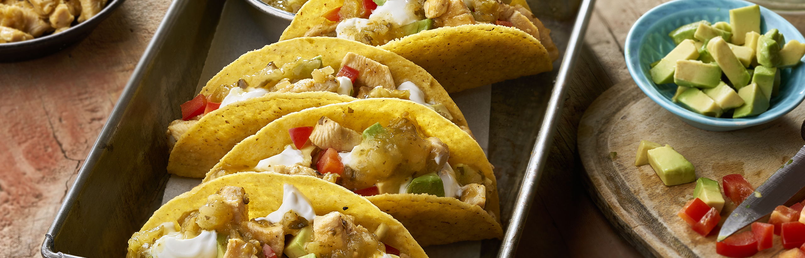 Salsa Verde Chicken Tacos