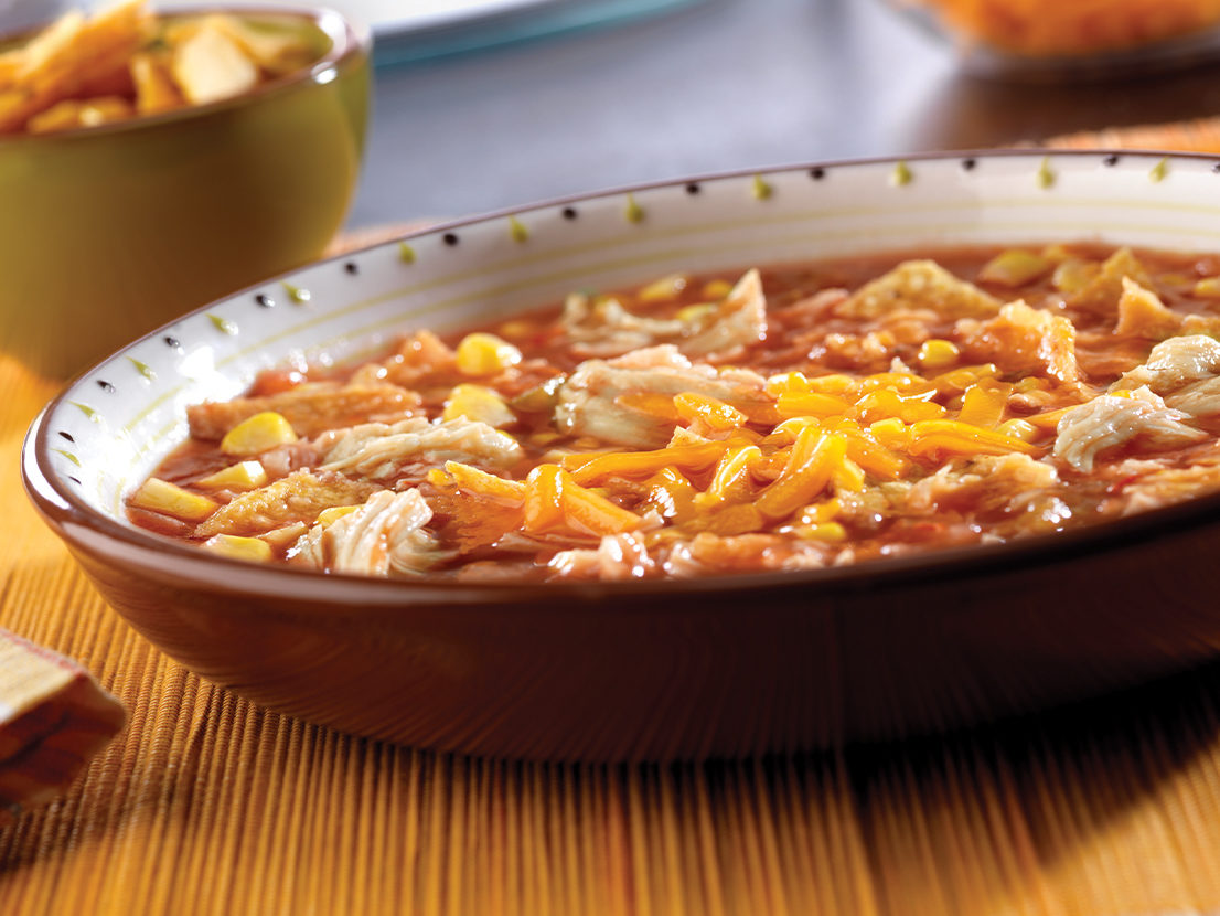 Smaller image of prepared Santa Fe Chicken Tortilla Soup recipe