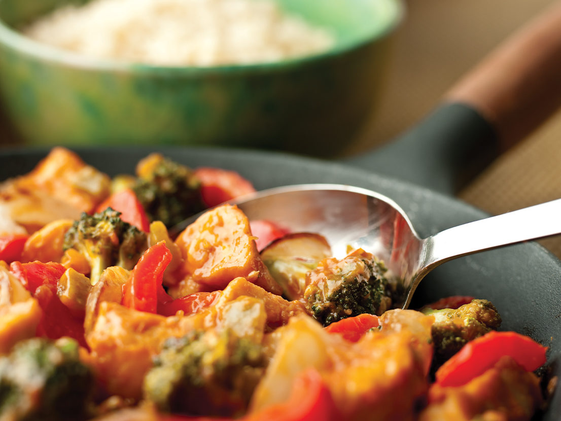 Smaller image of prepared Szechuan-Style Chicken and Broccoli recipe