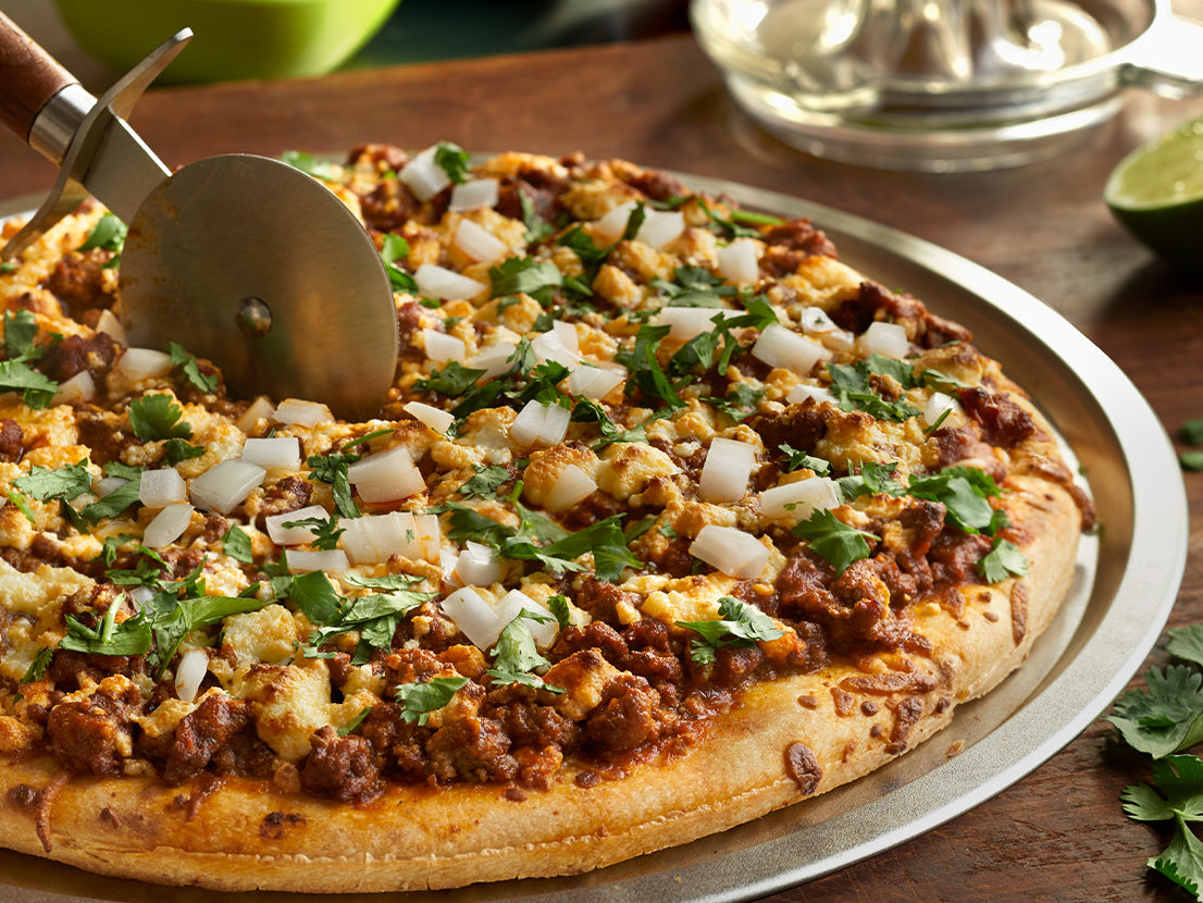 Smaller image of prepared Taco Pizza recipe