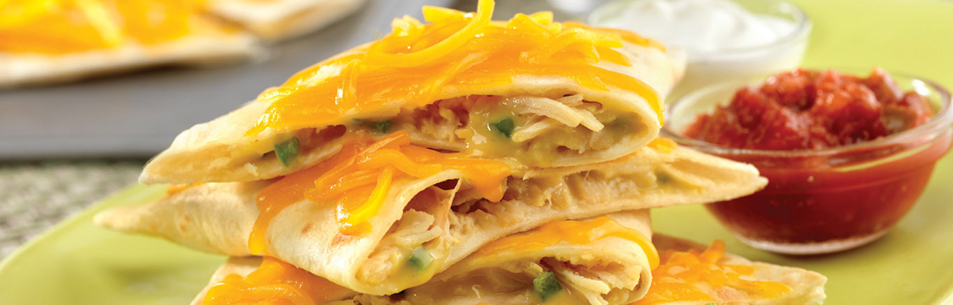 Image of prepared Creamy Chicken Quesadillas recipe