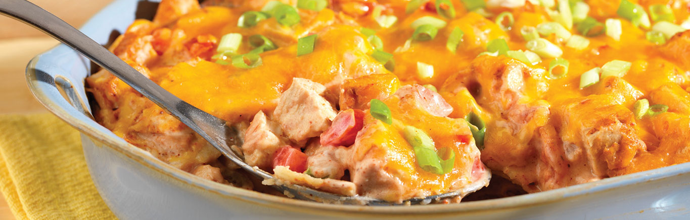 Image of prepared King Ranch Casserole recipe made with Pace® Picante Sauce