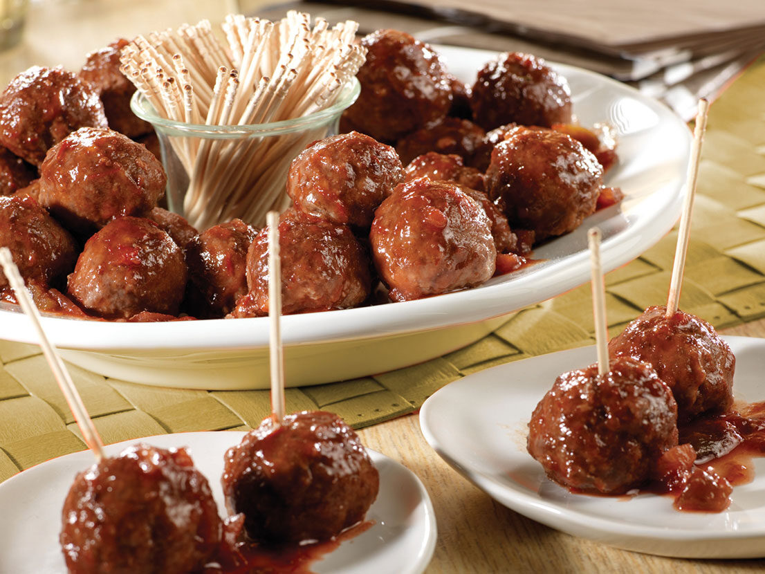 Image of prepared Beef Meatballs & Picante Glaze