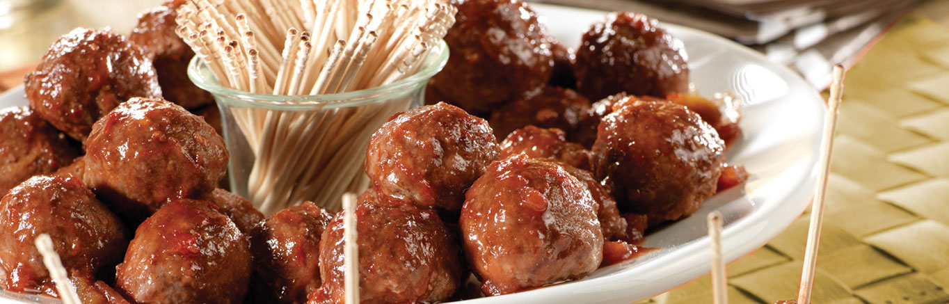 Image of prepared Beef Meatballs & Picante Glaze