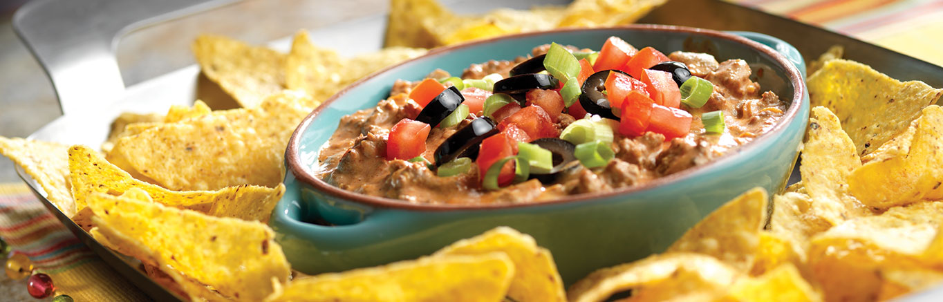 Image of prepared Beefy Taco Dip