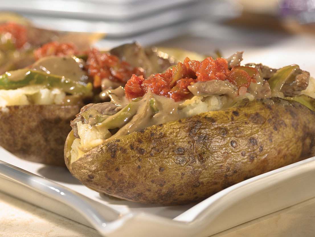 Fajita Beef Potato Topper | Pace® Sauces