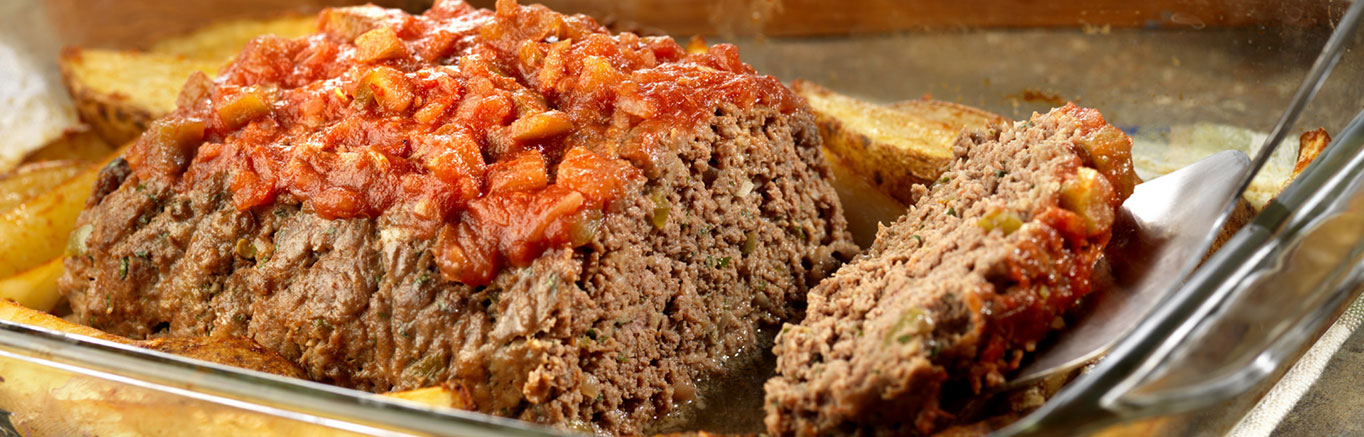 Image of prepared Meatloaf with Roasted Garlic Potatoes