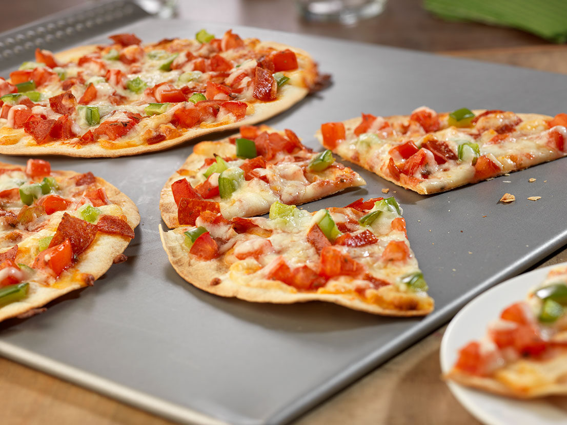 Image of prepared Tortilla Pizzas with Pepperoni