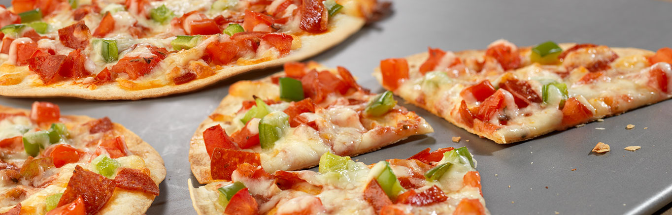 Image of prepared Tortilla Pizzas with Pepperoni