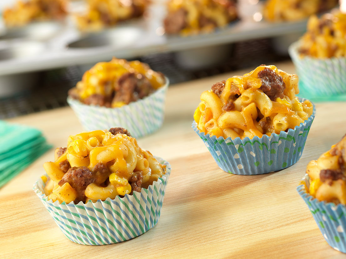 Image of prepared Mini Taco Mac & Cheese Cups