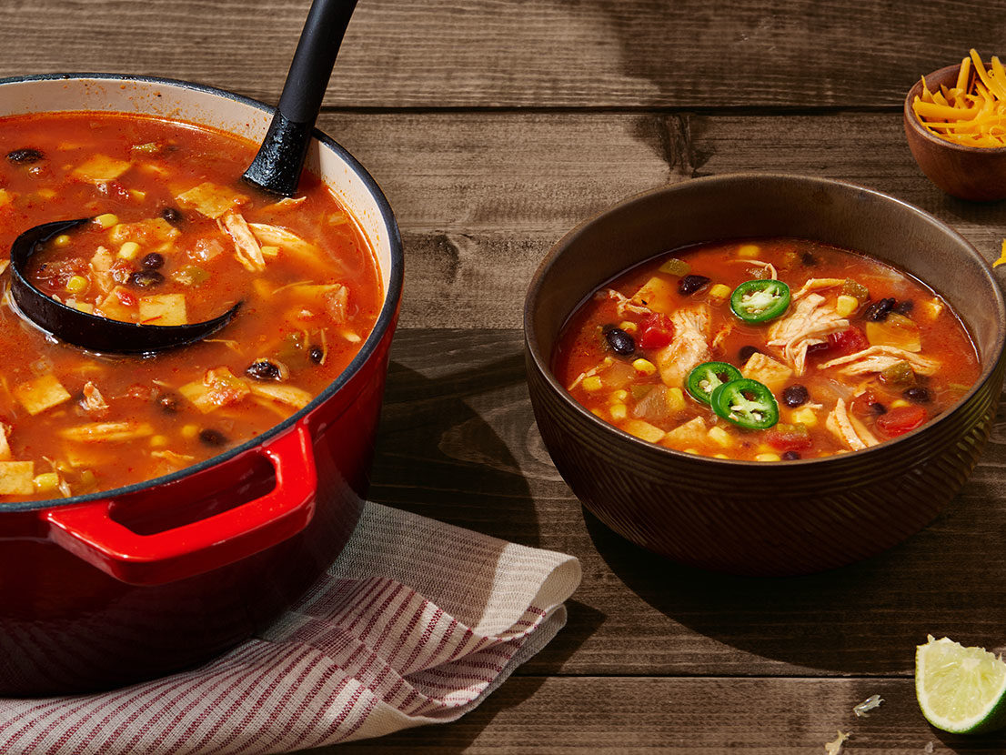 Image of prepared Chicken Enchilada Soup