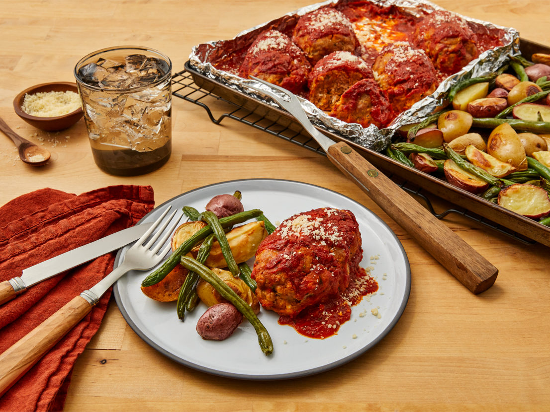 Smaller image of prepared Sheet Pan Mini Turkey Meat Loaves recipe