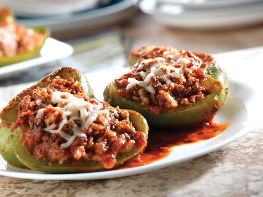 SausageStuffed Green Peppers Prego® Pasta Sauces