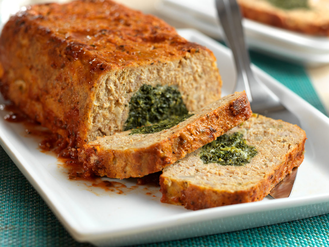 Smaller image of prepared Florentine Turkey Meatloaf recipe