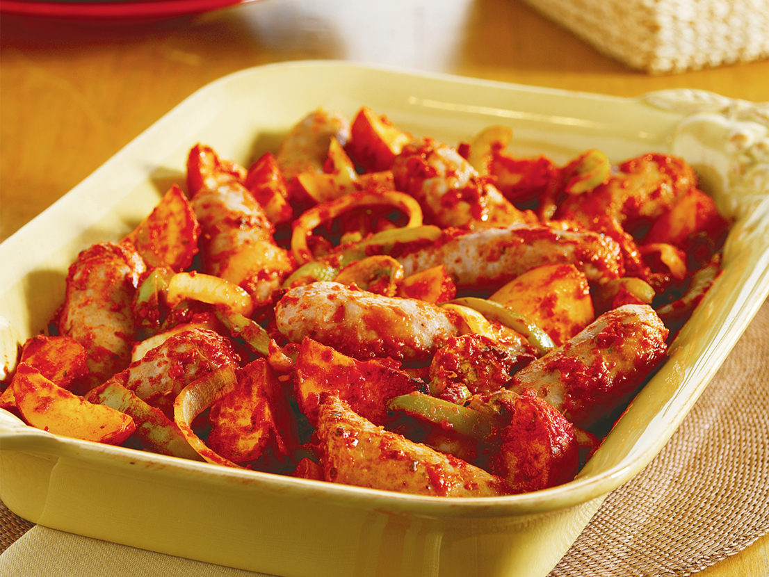 Smaller image of prepared Hearty Sausage, Peppers & Potatoes recipe