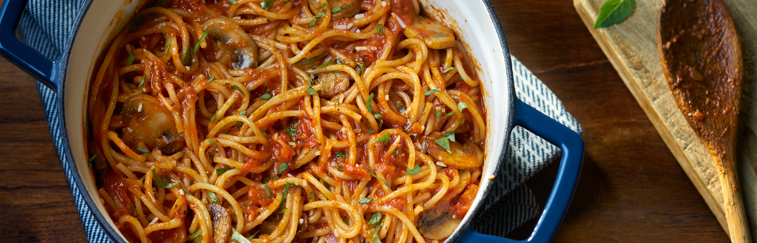 One Pot Mushroom Spaghetti Prego Pasta Sauces