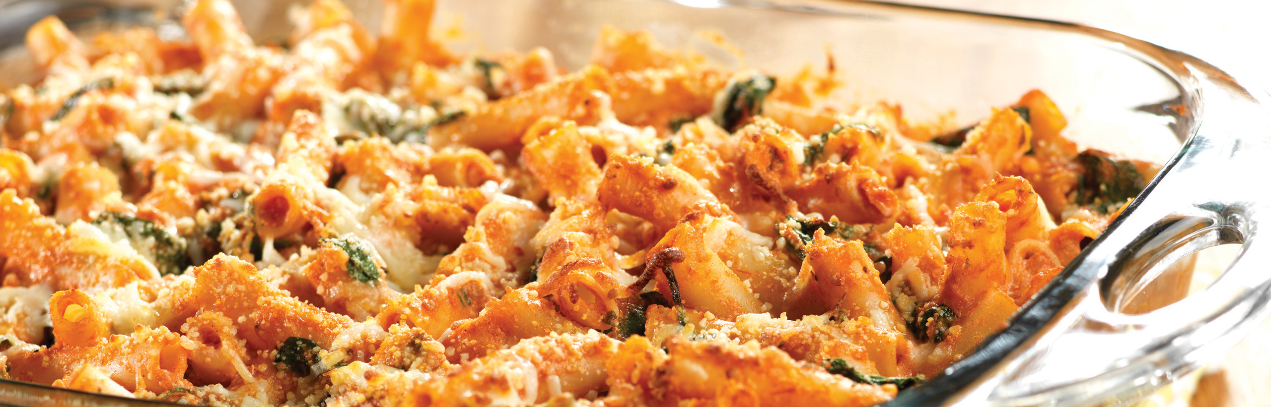 ThreeCheese Baked Ziti with Spinach Prego® Pasta Sauces