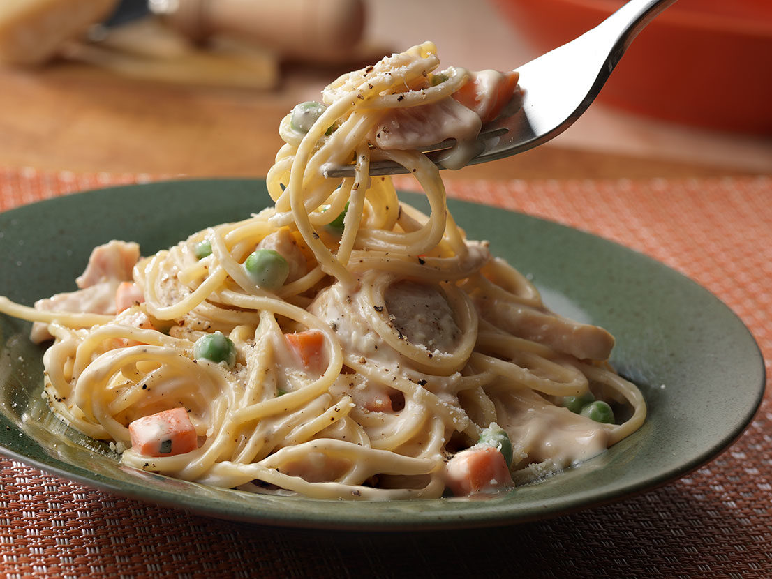 Image of prepared Creamy Turkey Primavera