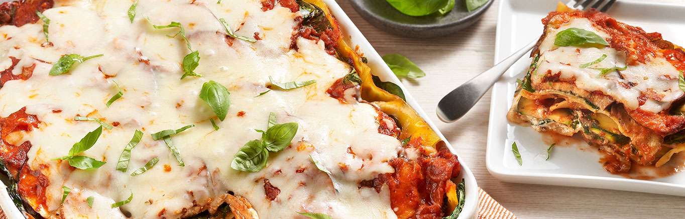 Low FODMAP Zucchini  & Eggplant Layered Lasagna