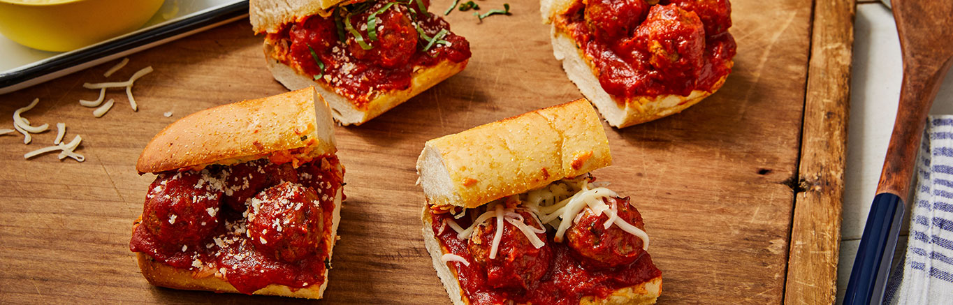 Mozzarella Meatball Sandwiches