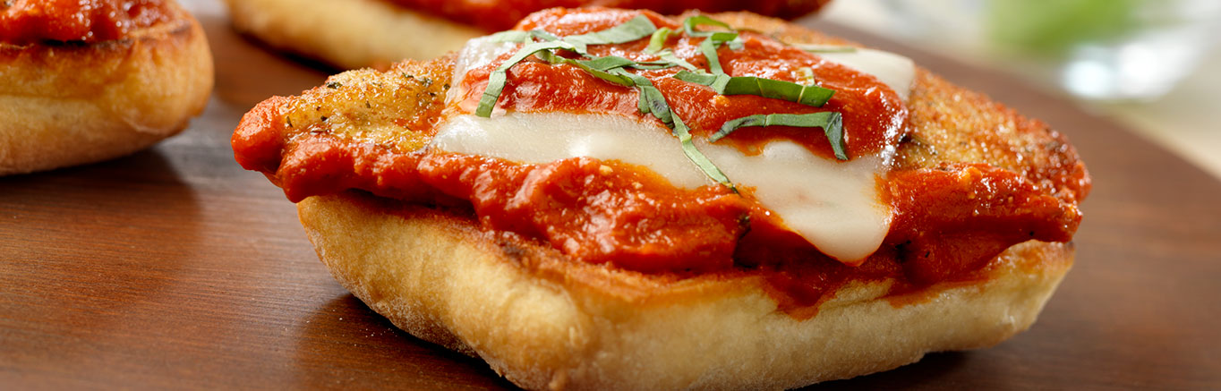 Open Faced Chicken Parmesan Sandwiches with Creamy Vodka Sauce