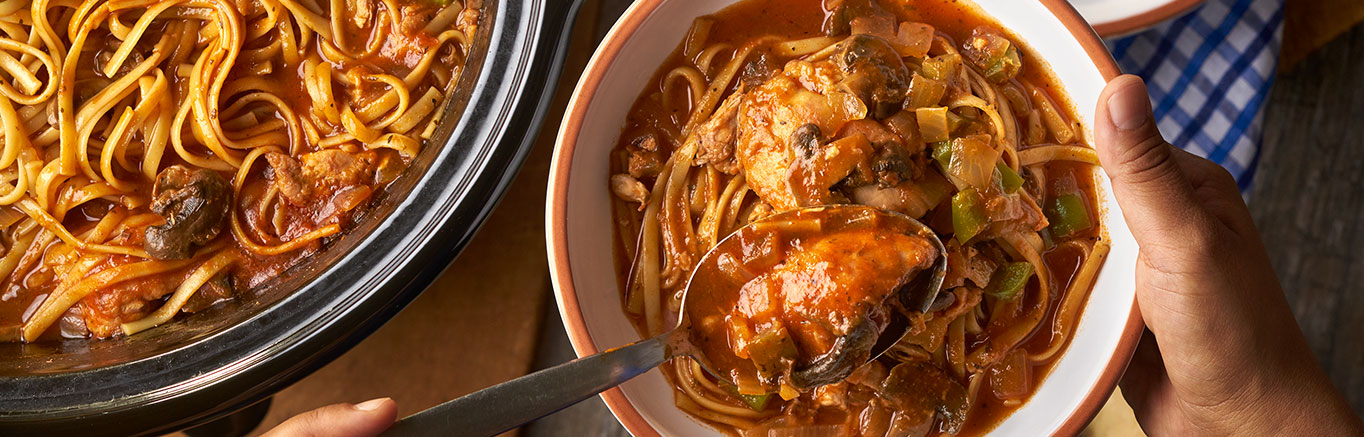 Image of prepared Savory Slow-Cooked Chicken Cacciatore