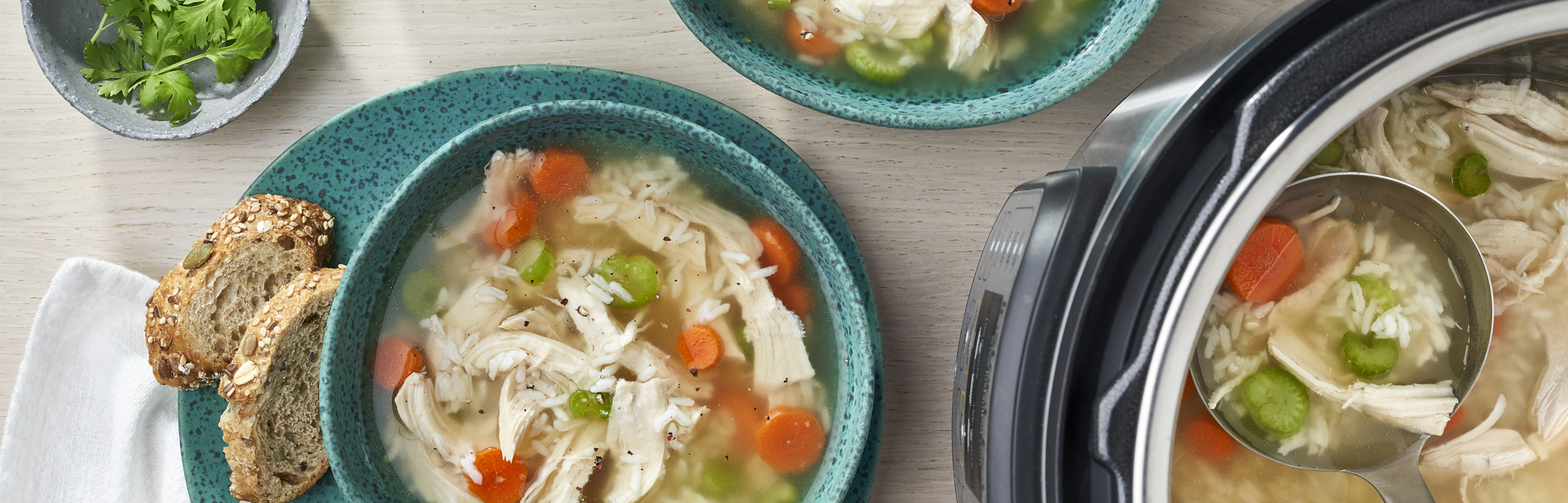 Instant Pot Chicken Soup with Rice (from Scratch) - DadCooksDinner