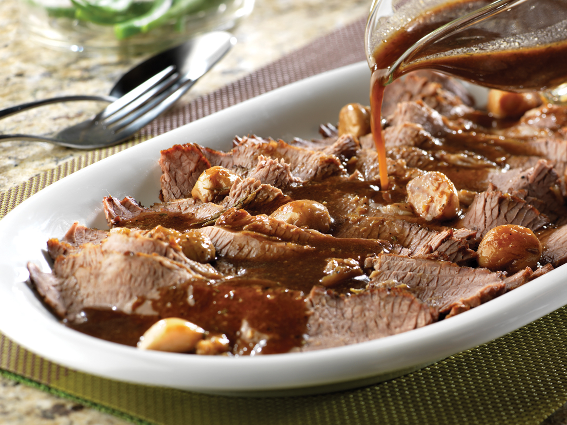 Braised Brisket with Garlic | Swanson® Recipes