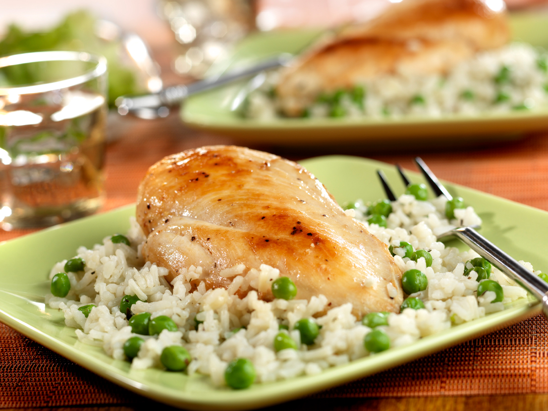 Chicken with Savory Herbed Rice Swanson® Recipes