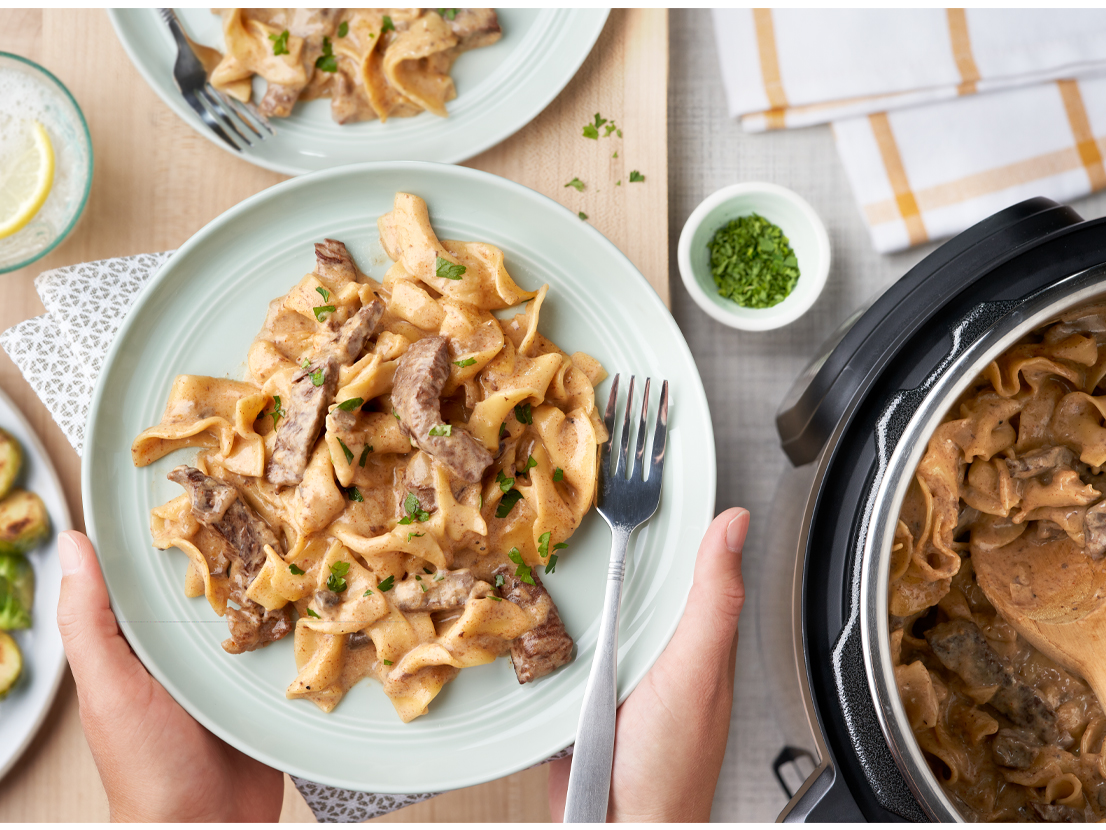 Instant Pot® Easy Beef Stroganoff | Swanson® Recipes