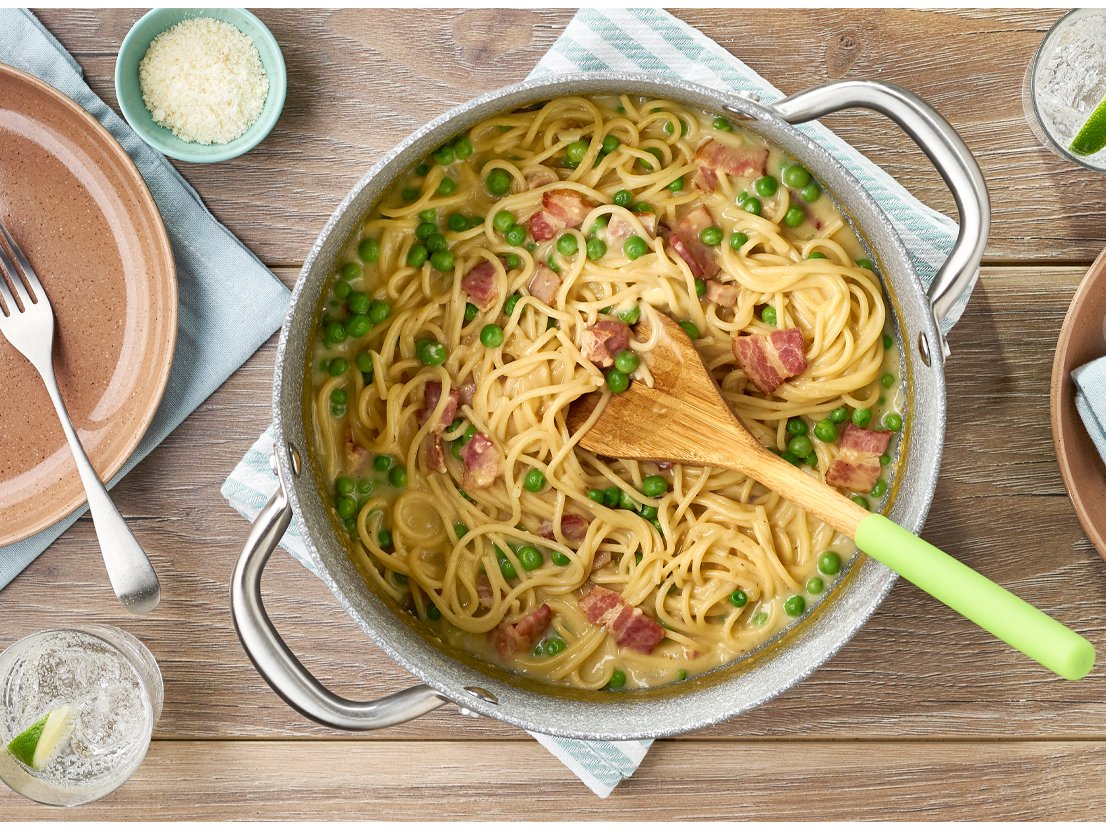 One-Pot Spaghetti Carbonara | Swanson® Recipes