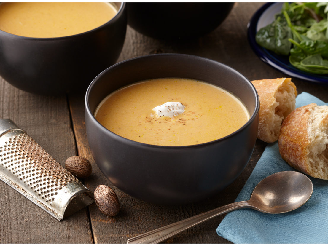 Cream of Pumpkin Soup with Cranberry Drizzle Swanson®
