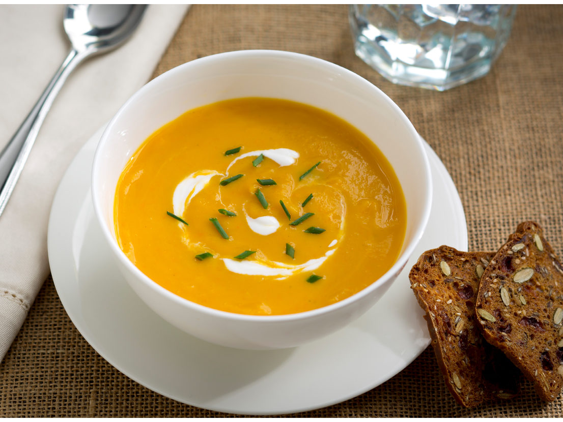 Small image of the prepared Slow Cooker Vegetable & Butternut Squash Soup recipe