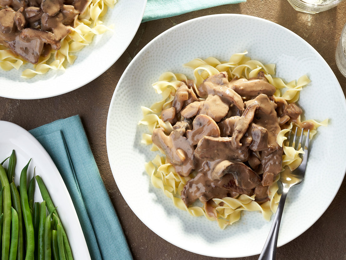Small image of the prepared Triple Mushroom Beef Stroganoff recipe