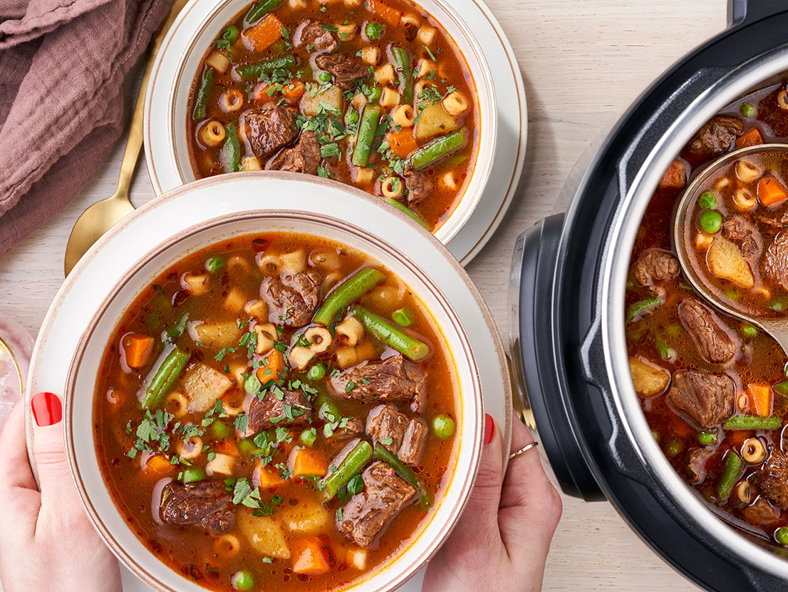 Instant Pot Vegetable Beef Soup Swanson Recipes