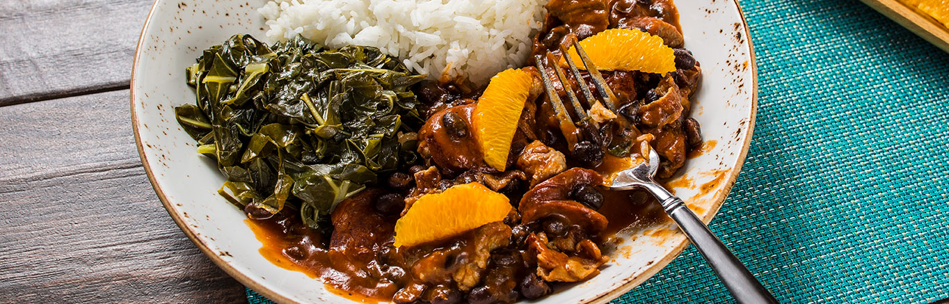 We spiced up this traditional Brazilian stew with some chorizo and chipotle peppers. It's slow cooked, allowing the flavors to marry and ensuring a deliciously flavored stew with just the right kick.