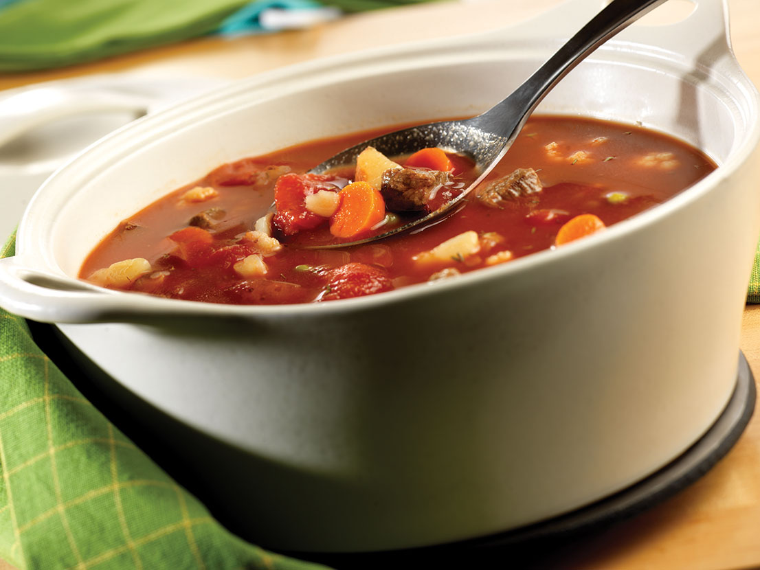 Savory Vegetable Beef Soup | Swanson® Recipes
