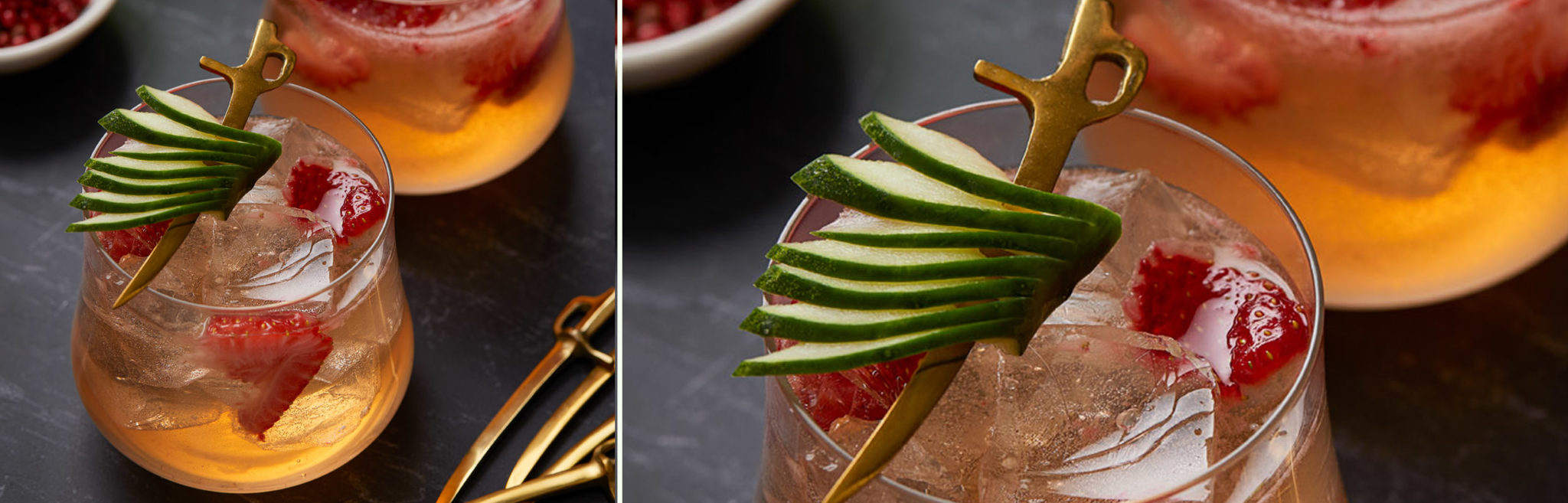 Strawberry Cucumber Gin Fizz V8® Fruit and Vegetable Juices