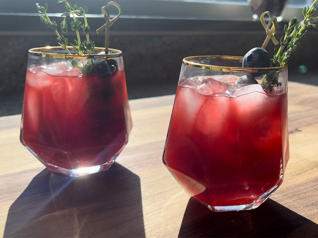 Image of Pomegranate Blueberry Bourbon Smash