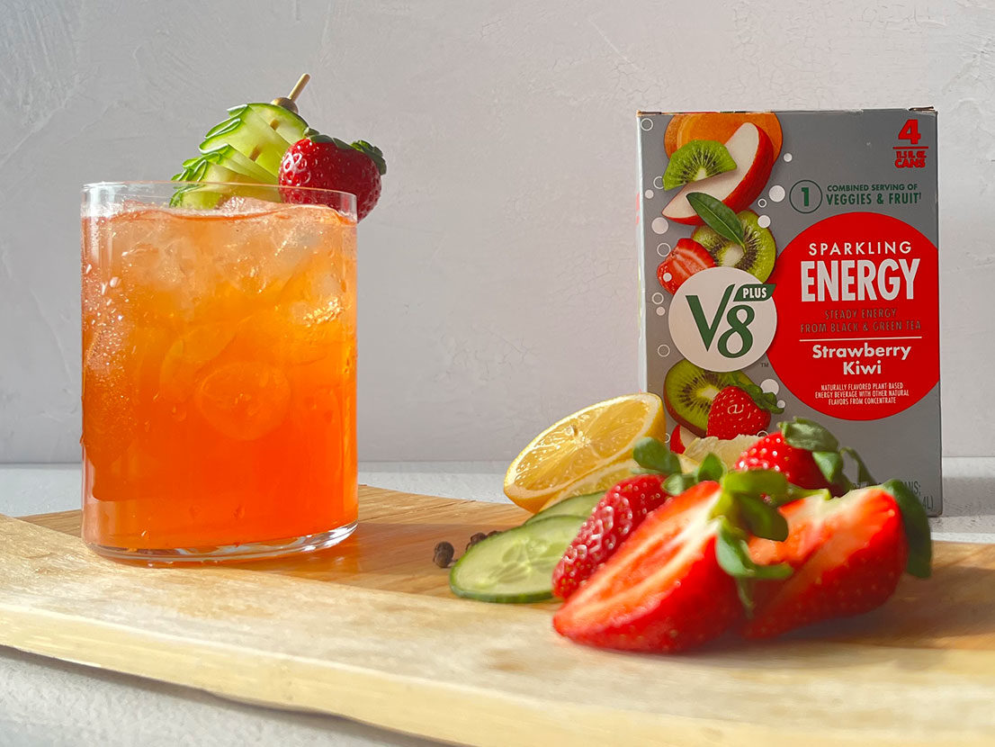 Image of prepared Strawberry Cucumber Fizz