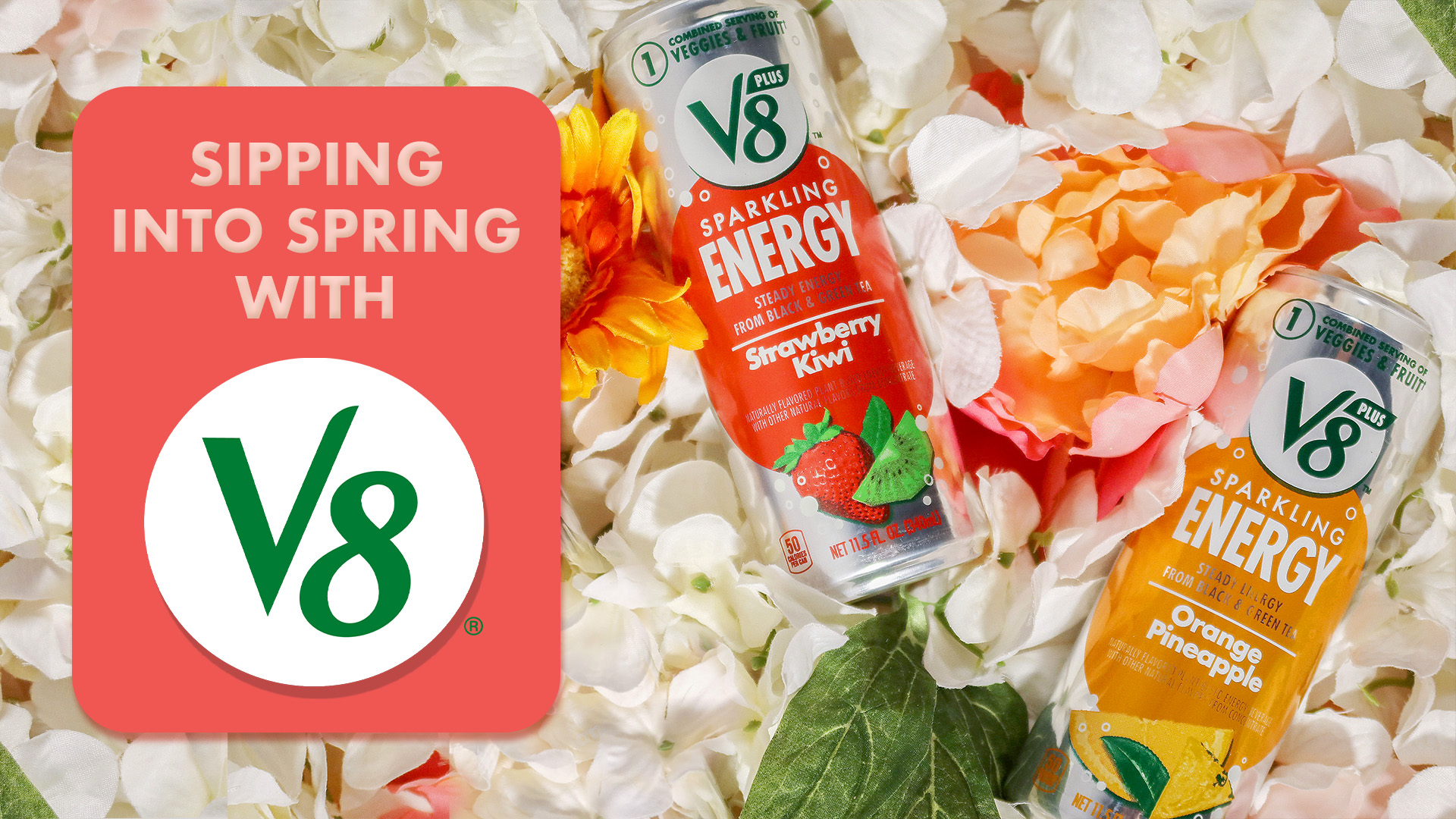 V8 Energy Spring Drinks Homepage Hero image 