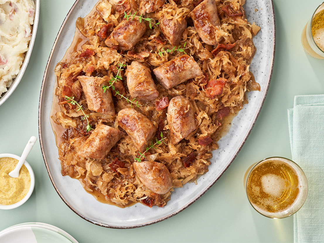 Beer and Kraut Brats | Campbell's® Recipes
