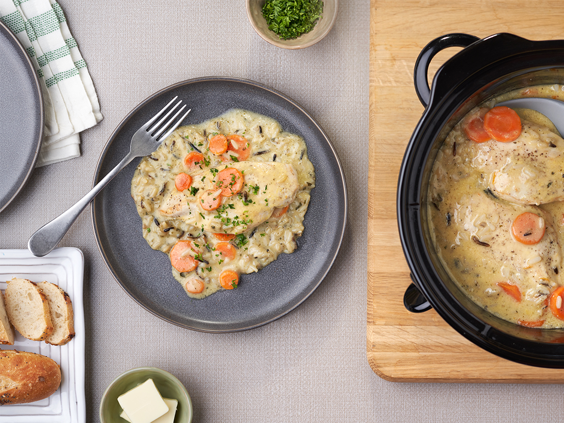 Slow Cooked Creamy Chicken & Wild Rice | Campbell's® Recipes