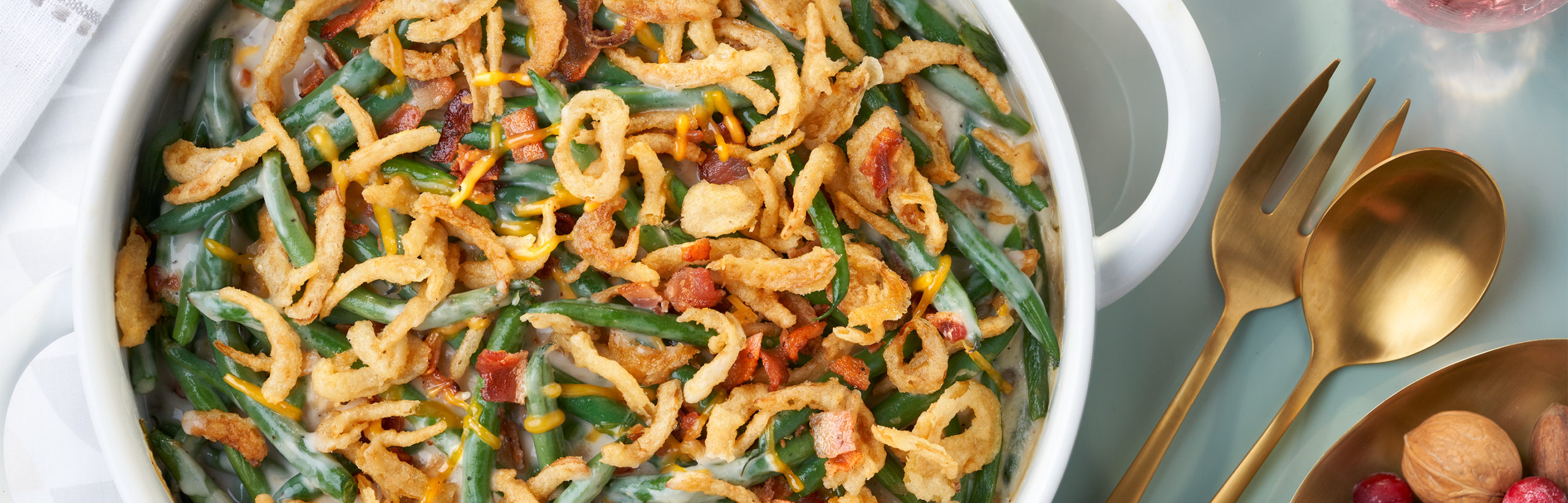 Bacon & Cheddar Green Bean Casserole - Campbell Soup Company