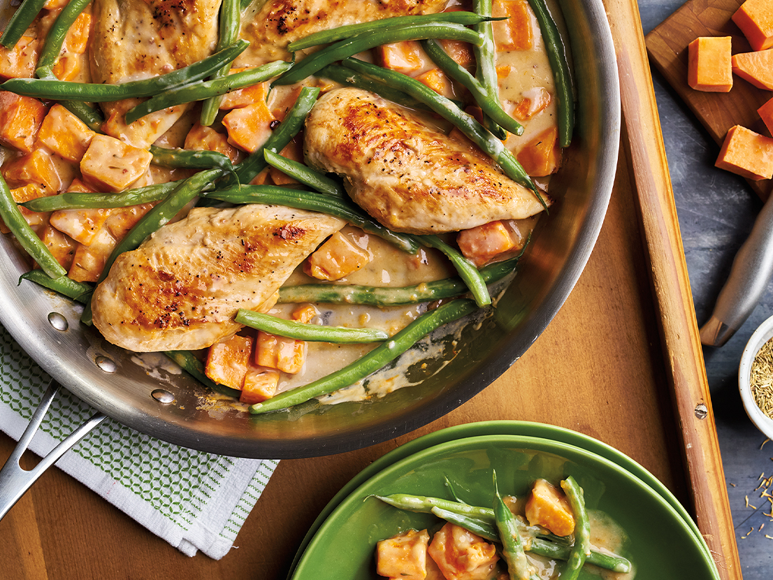 One-Pan Chicken and Sweet Potato Skillet | Campbell's® Recipes