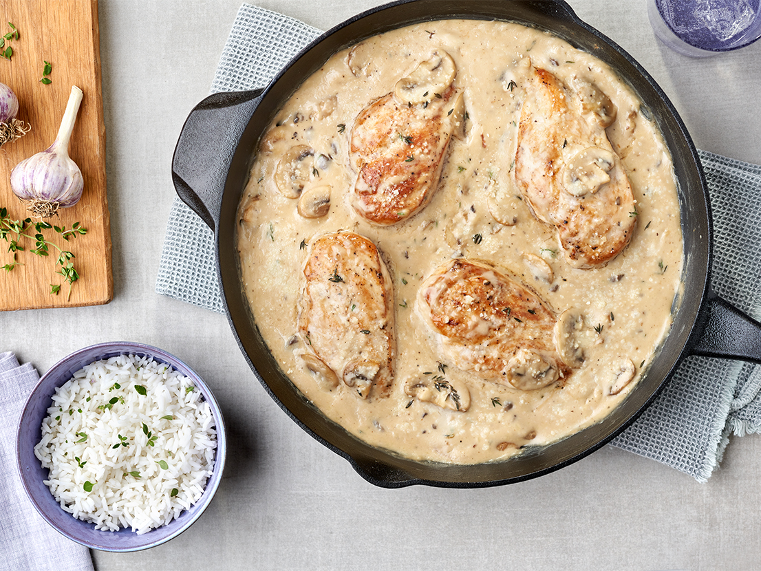 Savory Chicken Skillet in Creamy Herb Mushroom Sauce - Campbell's
